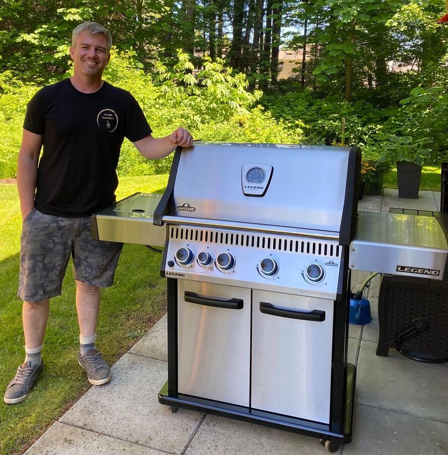 Richard with a freshly cleaned Napoleon Legend grill